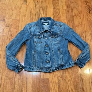 Ann Taylor Loft Size Medium Jean Jacket Women’s Medium Wash 100% Cotton Blue